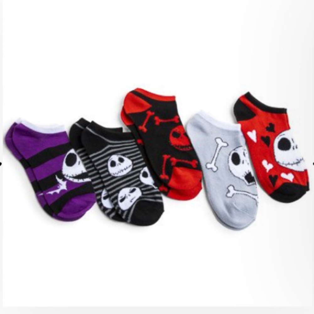 5 Pairs Nightmare Before Christmas Anklet Socks